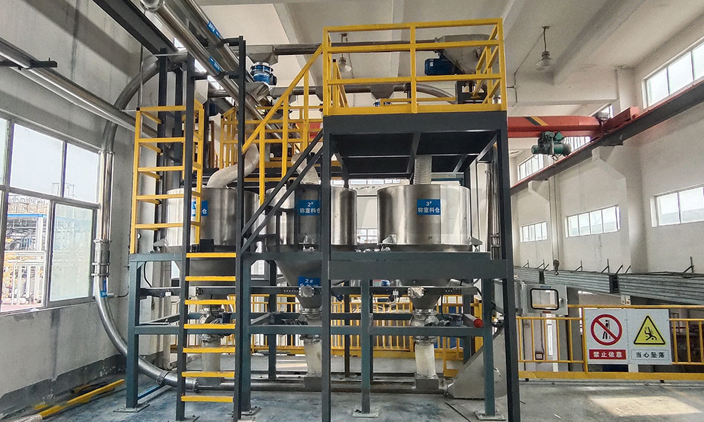 某公司拆包輸送項目現(xiàn)場