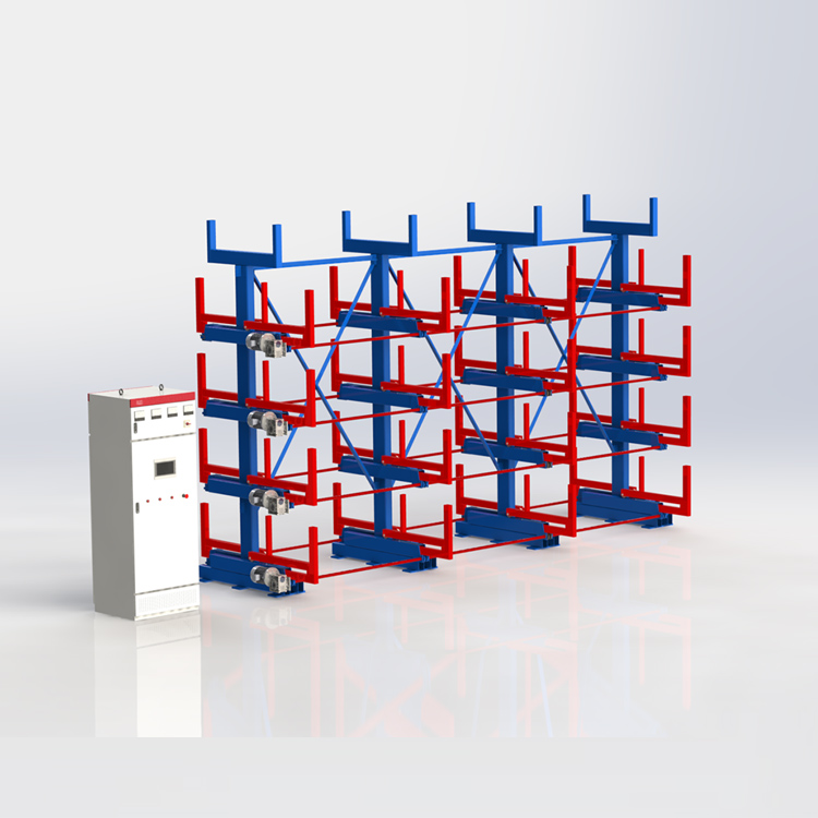 電動式懸臂管材貨架